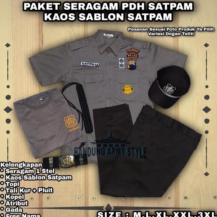 Seragam security terbaru / Seragam PDH terbaru LENGKAP / Seragam Security Coklat / Seragan security
