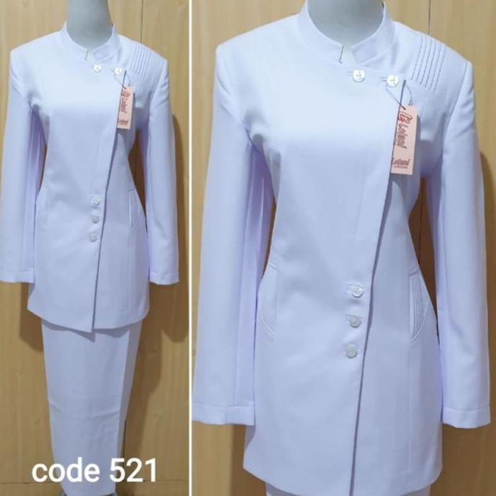 blazer kerja putih seragam perawat baju kerja lolani kode 521