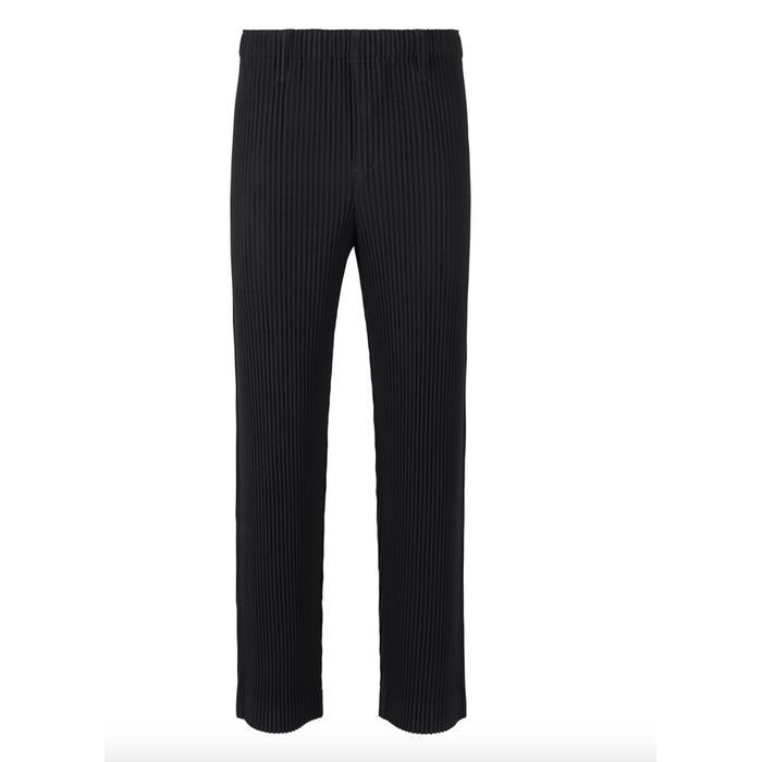 HOMME PLISSE ISSEY MIYAKE - BASIC STRAIGHT PANTS - BLACK