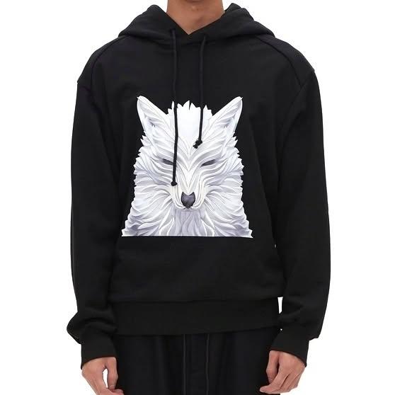 Juun J Shkret Wolf Embroidered Maxim Hoodie