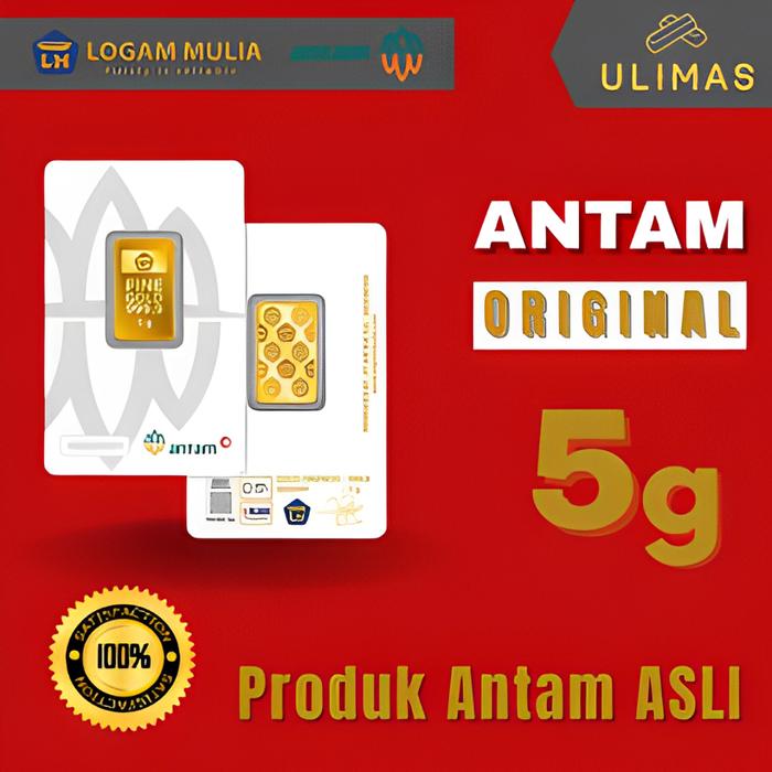 Emas Batangan 5 Gram Logam Mulia/Antam/Original