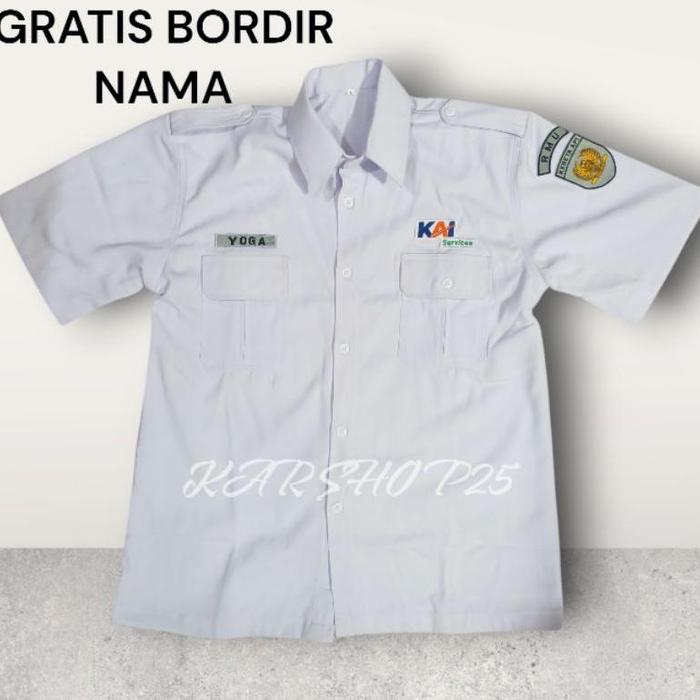 KEMEJA PDH KAI TERBARU SERAGAM ATASAN KAI BAJU KAI SERAGAM KERETA API INDONESIA KEMEJA KAI COMMUTER 
