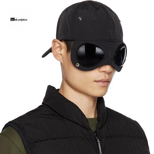 CP Company Chrome-R Goggle Cap Black