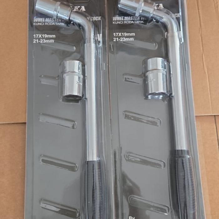 Kunci Roda Ban Mobil Model L Tarik 17mm 21mm 23mm & 19mm / Kunci Sok Roda Mobil Telescopic