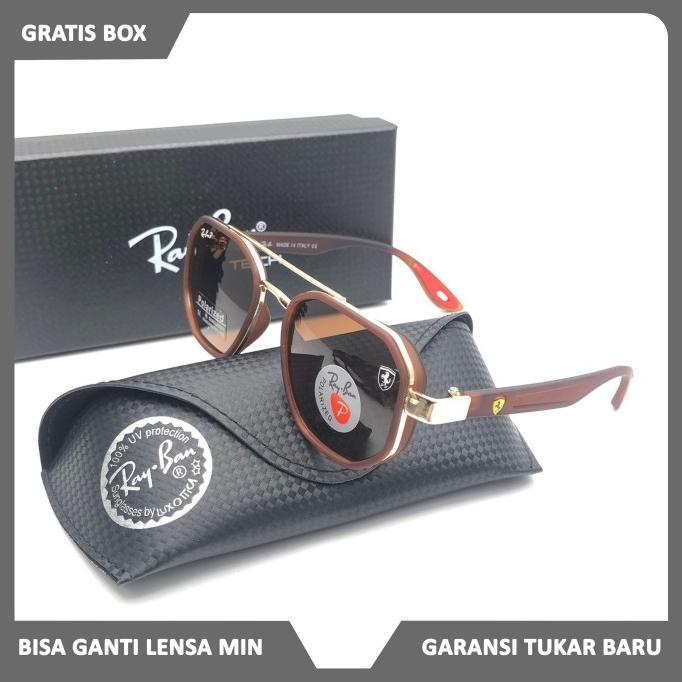 new kacamata hitam sangglass RAYBAN006 Ferrari 3675 / kacamata hitam polarized / kacamat pria / kaca