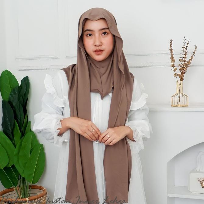 PROMO !!! Pashmina Inner Jersey Premium Tebal Menutup Leher Mleyot Flowly / Pasmina Kaos Rayon Oval 