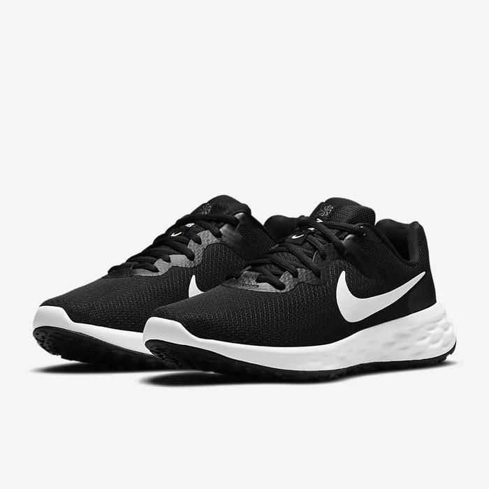 SEPATU SNEAKERS NIKE REVOLUTION 6 NN BLACK WHITE DC3728-003 ORIGINAL RESMI