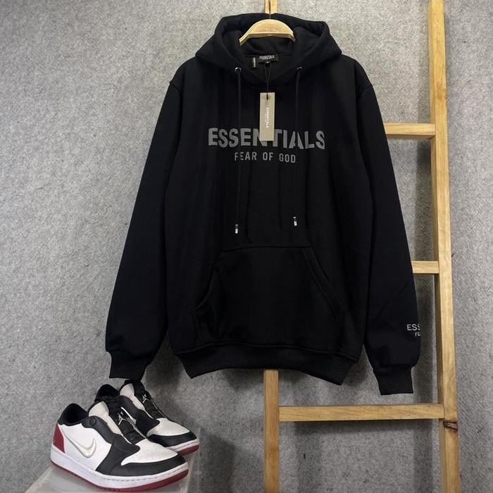 Jaket Hoodie Fear Of God Essentials Bordir + Sablon Premium Fulltag