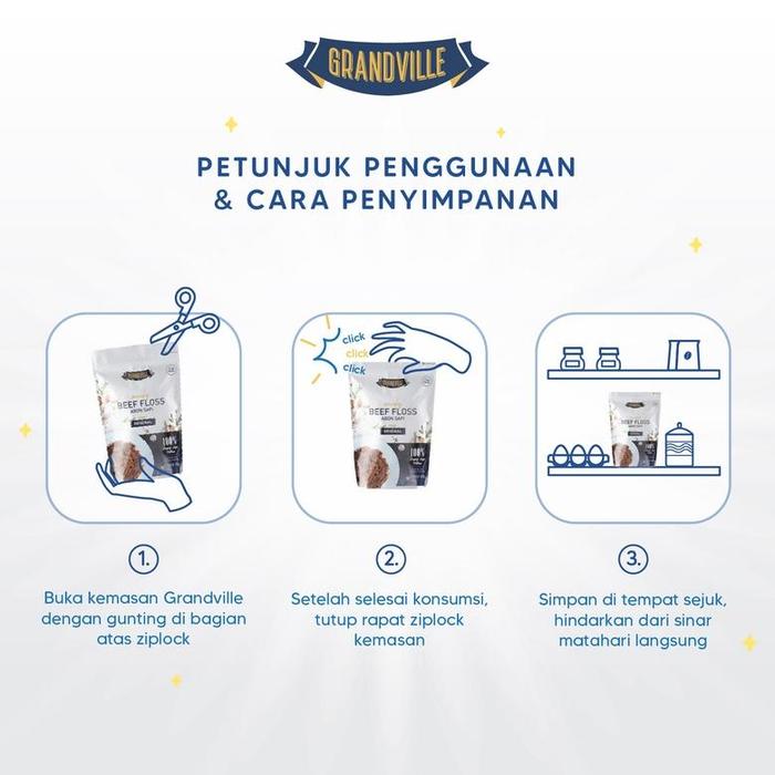 Terbaru Grandville Abon Sapi Crunchy Single Pack Original Terlaris