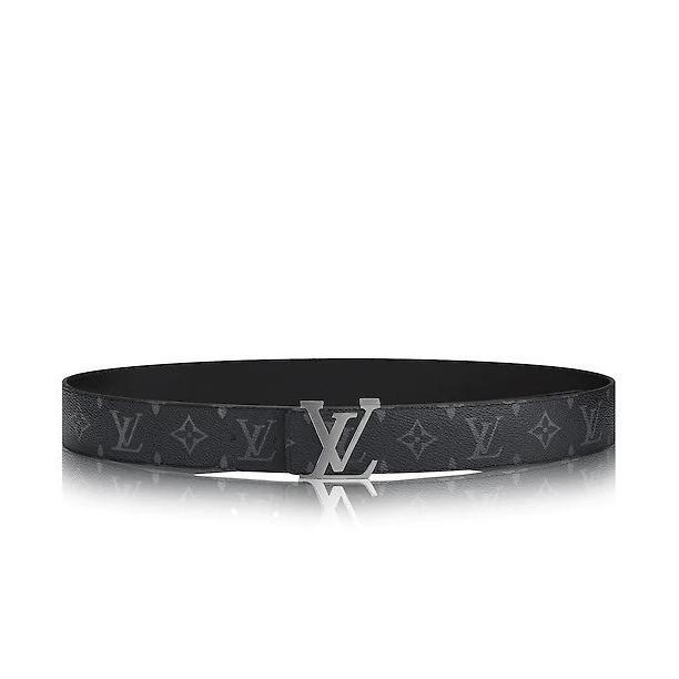 LV Monogram Eclipse Reversible Belt Black 100% Authentic