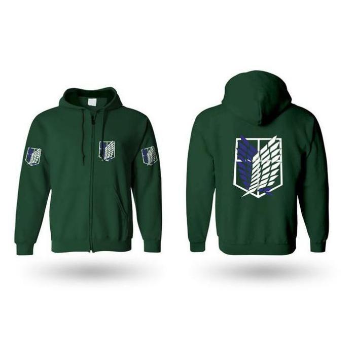 Jaketin Aja ( S - 6Xl ) Jaket Hoodie Zipper Anime Shingeki No Kyojin Hoodie Attack On Titan Big Size