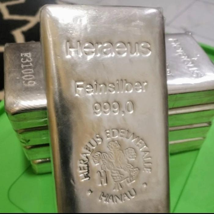 PERAK BATANGAN HERAEUS 1KG (1000gram) kadar 999