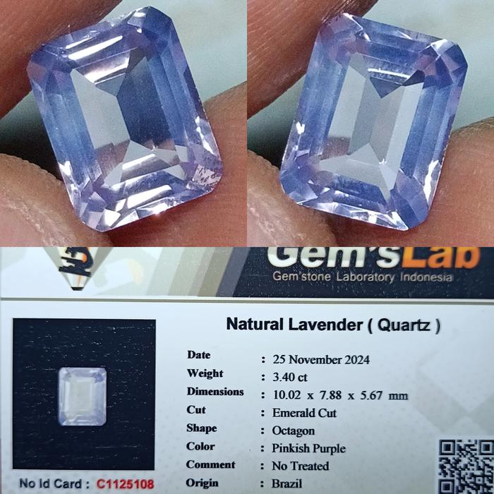 NATURAL LAVENDER QUARTZ MEMO GLI