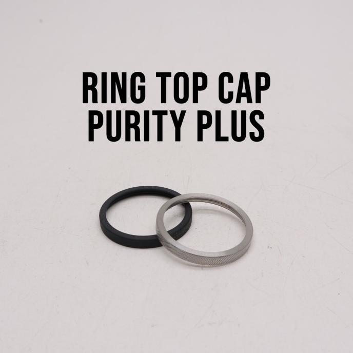 Ring Topcap Purity Plus Cincin Top Cap Purplus SS Black Authentic