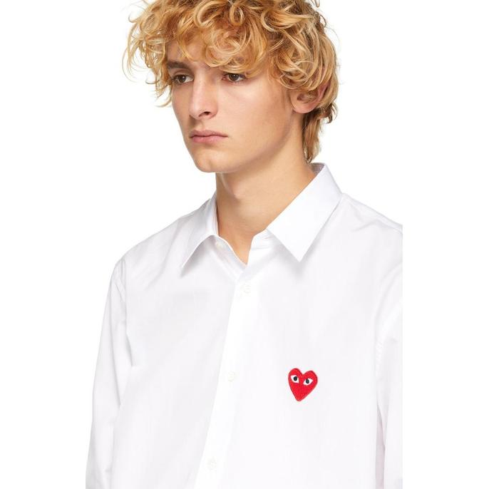 Comme Des Garcons CDG Play Kemeja White 100% Original