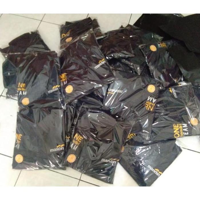 Promo Kemeja Seragam PDL Bank Mandiri Biru Navy Panjang | Baju One Mandiri Team Bordir | Bahan Drill