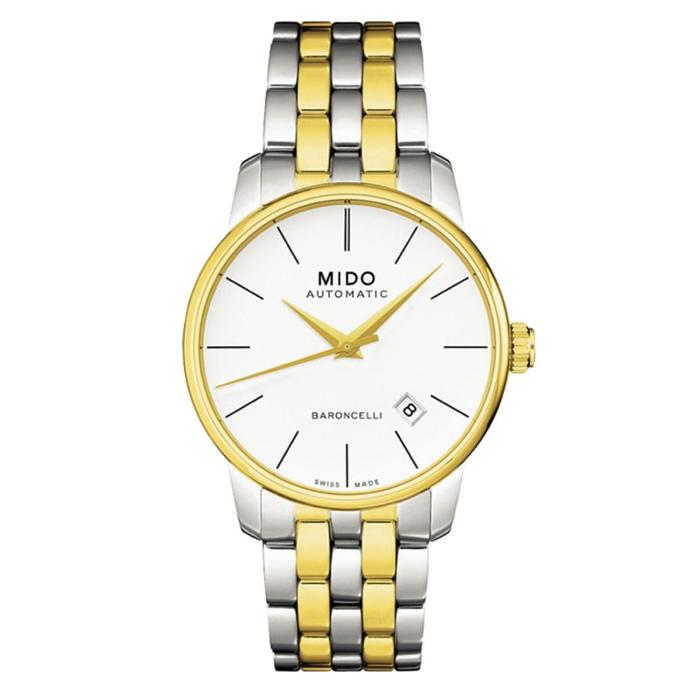 MIDO Baroncelli M86009761 Silver Gold Jam Tangan
