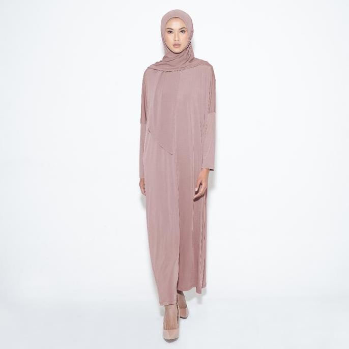Hameeda - Sahar Batwing Dress | Loose Jersey Dress Busui Gamis Basic Gold Lembut