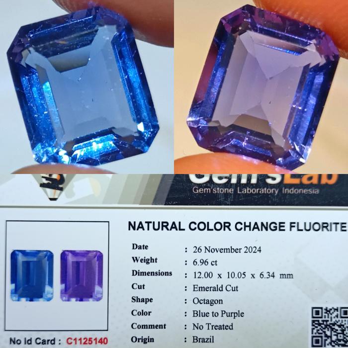 NATURAL BATU COLOR CHANGE FLUORITE MEMO GLI