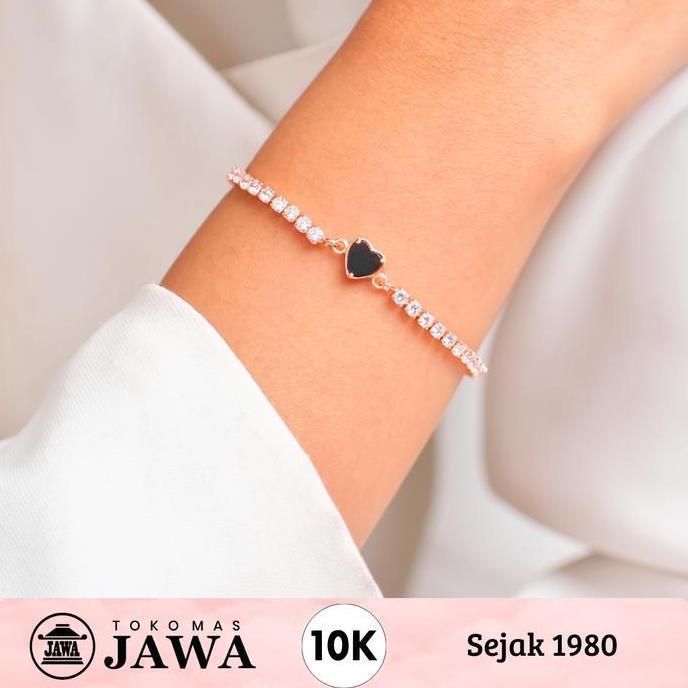 Gelang Tali Emas Serut Lovclifa Kadar 10 Karat Toko Mas Jawa - Rosegold dengan Berat ± 0.5 gram