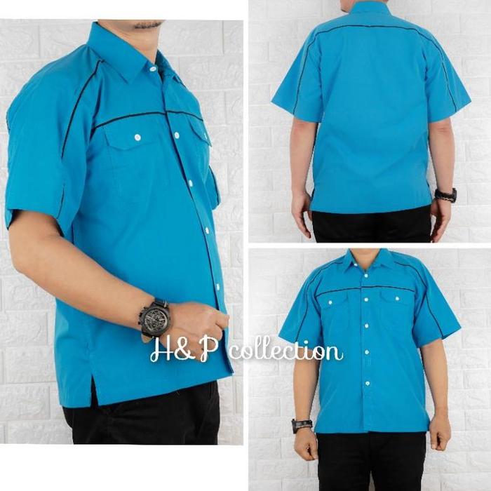 Rc Kemeja Seragam Kerja Biru, Kemeja Seragam Kerja Navy, Kemeja Seragam Kerja Merah, Kemeja Seragam 