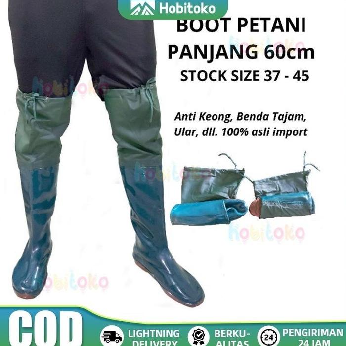 Sepatu Bot Petani 60 Cm/Sepatu Sawah/Sepatu Bot Taman/Sepatu Teknik/Sepatu Pancing Pertanian Anti Si