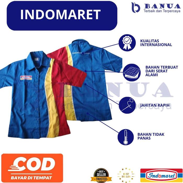 Baju Indomaret Cowok | Baju Kerja Indomaret | Baju Kerja Cowok |Kemeja Indomaret|Seragam Kerja Cowok