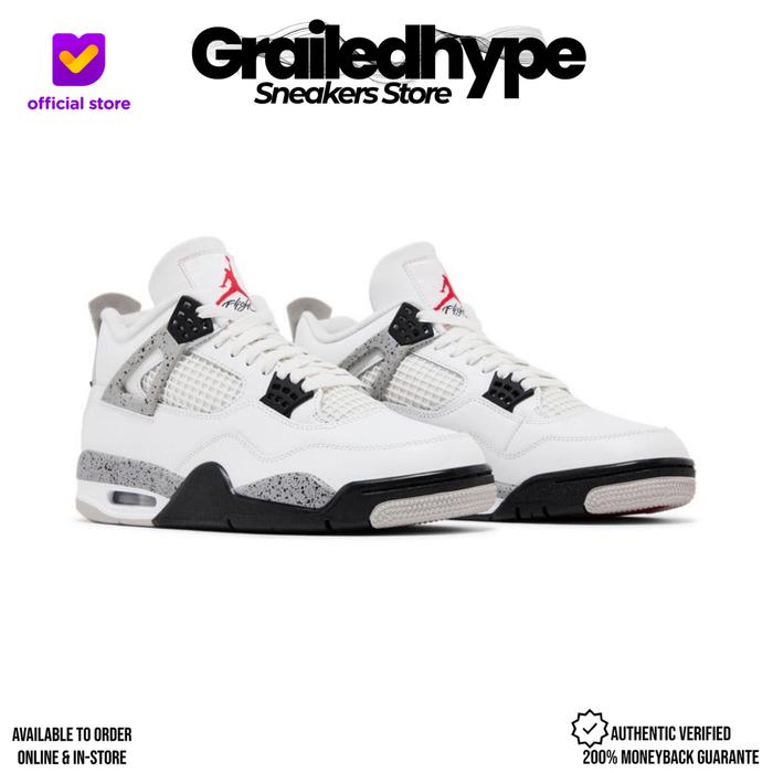 Air Jordan 4 Retro OG White Cement 2025 (100% Original Resmi)