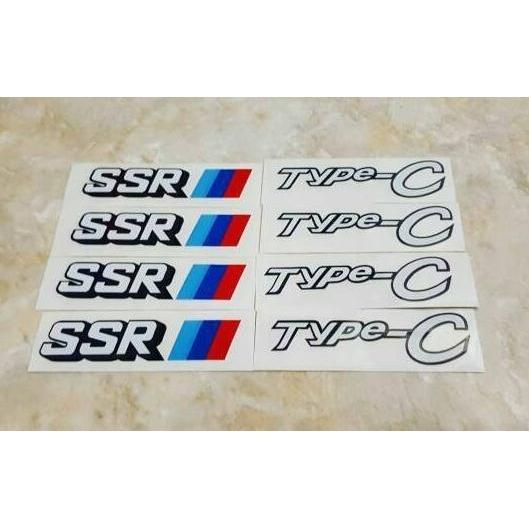 Ready Stock Stiker Ssr Type C Velg Mobil Cutting Stiker Decal Velg Mobil Ssr C