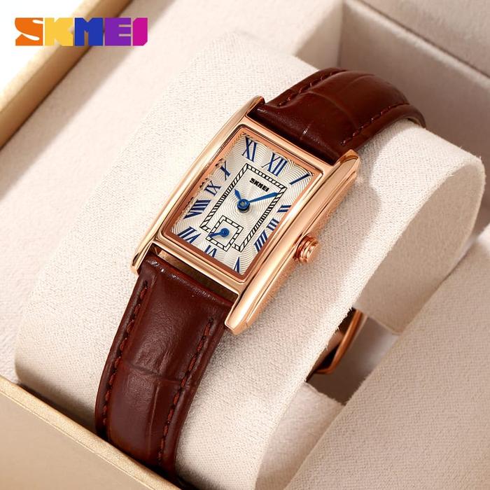 SKMEI Jam Tangan Analog Wanita 2297 Strap Kulit Waterproof 30M
