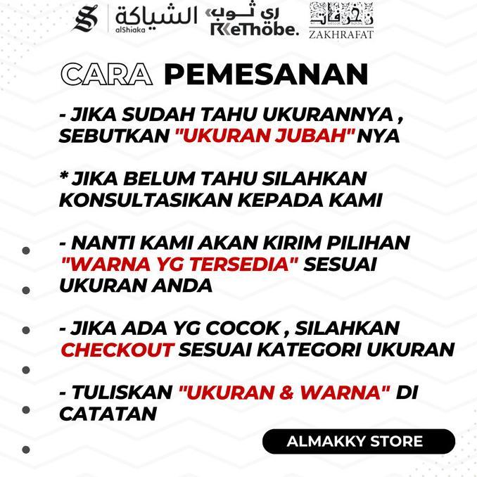 RETHOBE 2108 - Jubah Impor Premium Alshiaka Zakhrafat Haramain Koko