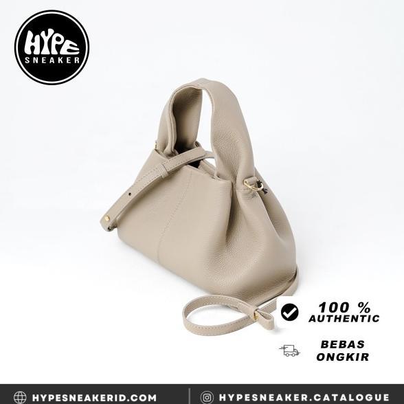 Tas POLENE NUMERO NEUF TEXTURED LEATHER TAUPE GREY SHOULDER BAG 100% ORIGINAL