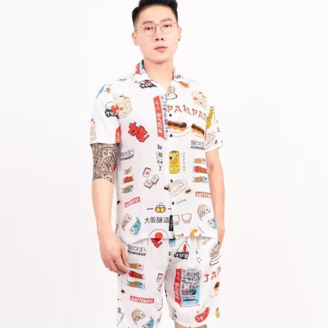 Piyama pria dewasa sleepwear men tie dye set pria baju tidur piyama