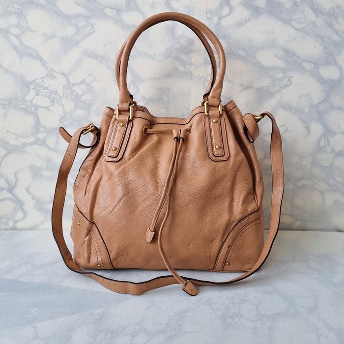 TAS SLING SERUT BEANPOLE WANITA KULIT ASLI SECOND BRANDED IMPORT / TAS TOP HANDLE KULIT ASLI WANITA