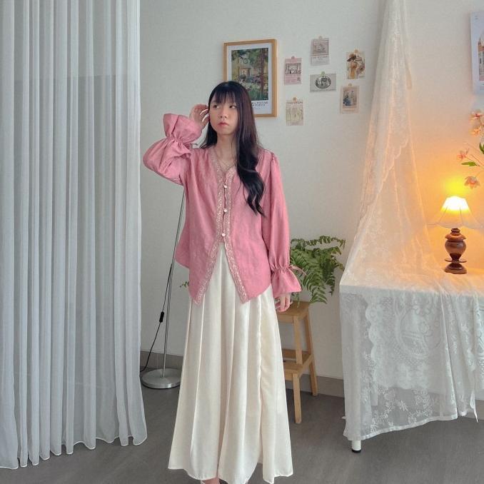 KANON - Ezra Kebaya Blouse - Blouse kebaya modern motif bordir bunga