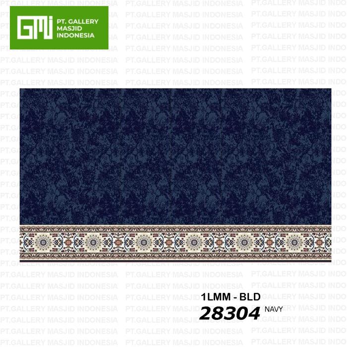 Karpet Masjid 1 Roll 120x600cm AL IMAM Motif Baru Warna Biru/Navy