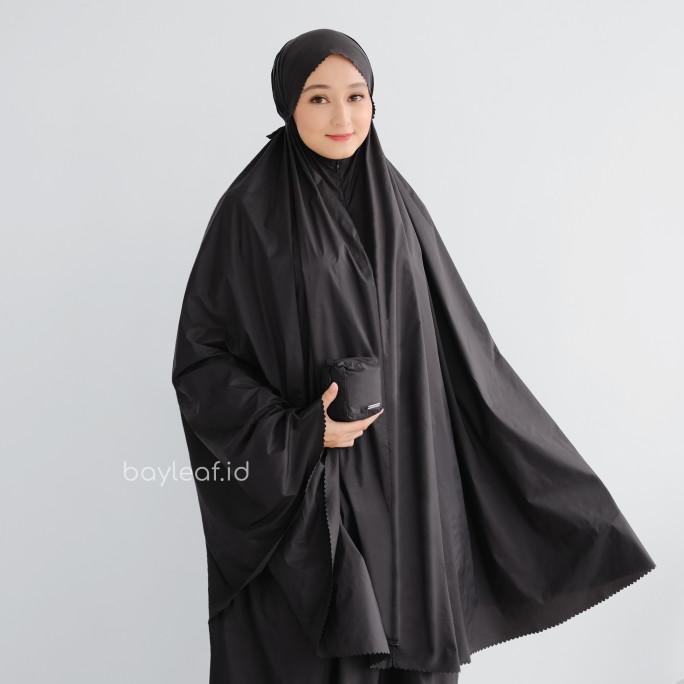 Bayleaf.id Mukena Skylite Mini Pouch Polos Lasercut Premium / Mukena Travel Resleting Dagu