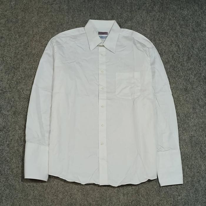 Kemeja putih polos pria lengan panjang Givenchy size XL second