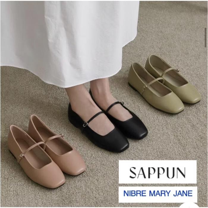 SAPPUN NIBRE Mary Jane Flat Shoes Original Korea