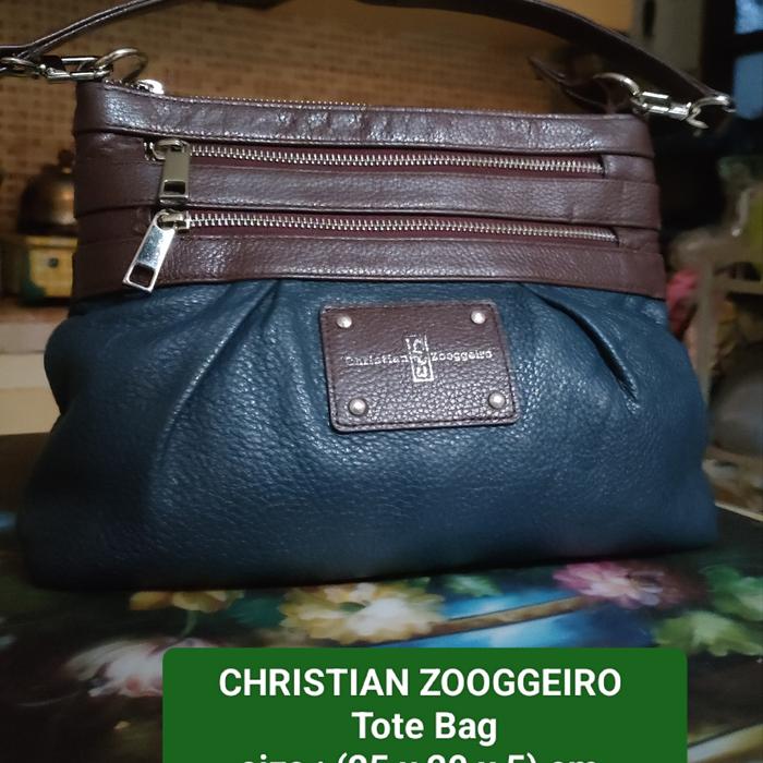PL tas bahu wanita, bahan kulit mantul, CHRISTIAN ZOOGGERIO