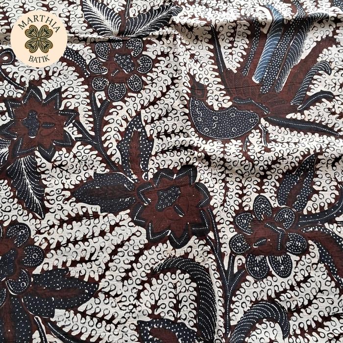 Batik caplis sogan motif merak ukel