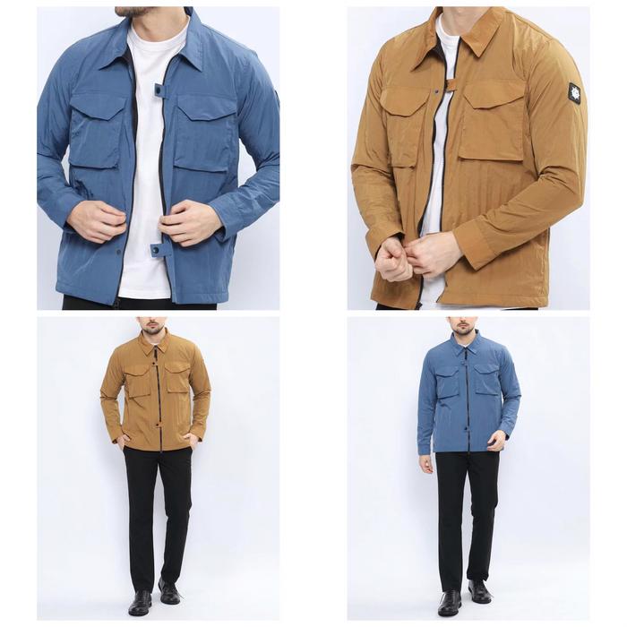 Jacket / Jaket Overshirt Nylon Spring Summer 2025 Blue-Camel Series From Quattordici