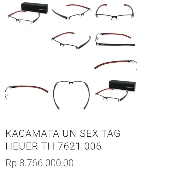 kacamata minus tag heuer TH 7621 006 original