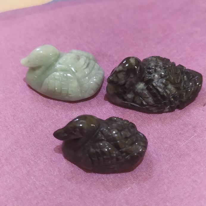 liontin/pendant/pajangan jade model bebek Mandarin(Mandarin Duck)