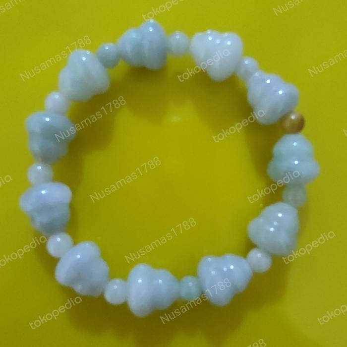 Gelang giok holo/labu cina, giok asli