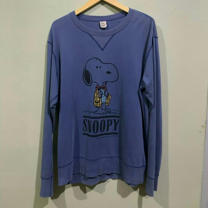 crewneck uniqlo x snoopy blue