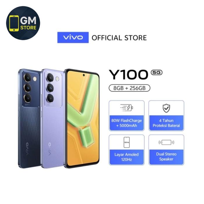 HP VIVO Y100 5G 8/256 GB - VIVO Y 100 5G RAM 8GB ROM 256GB GARANSI RESMI