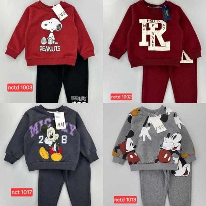 Setelan Baju Stelan Model Sweater Lengan Panjang Celana Anak bayi Cowok hoodie atasan boy bayi baby 