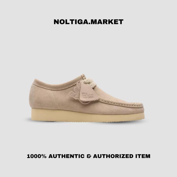 Sepatu Pria & Wanita Clarks Wallabee Sand Original Resmi