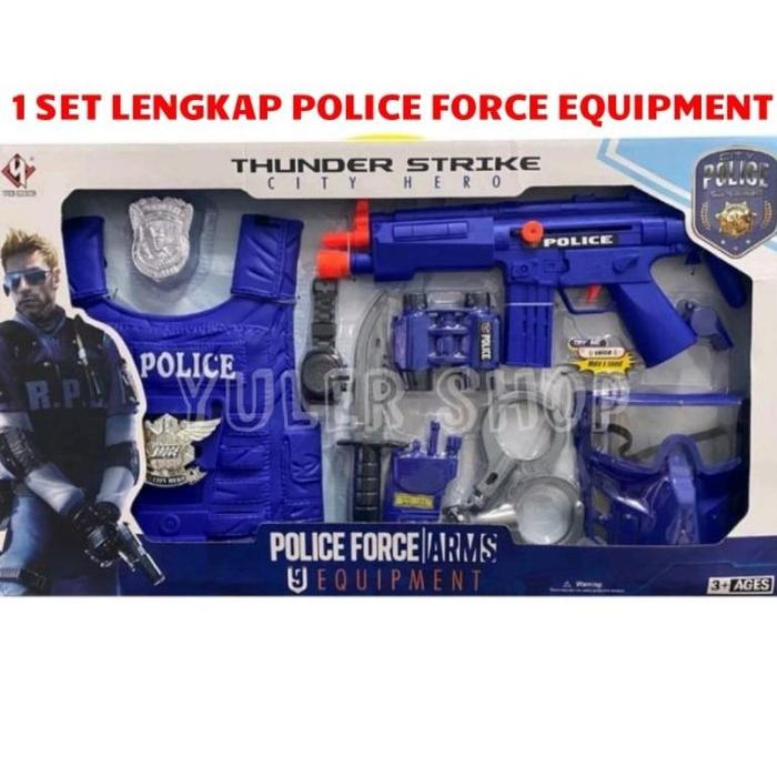 Mainan Polisi Set Rompi Kostum Polisi / Police Toys Army Kostum Tentara Abri